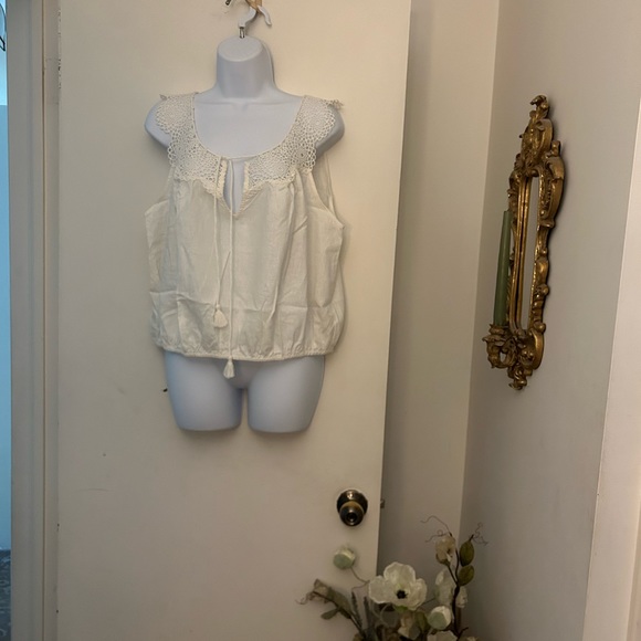 Free people ivory lace upper, blouse - Picture 6 of 8